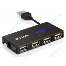 Карманный USB 2.0 концентратор D-Link DUB-104 в Грозном, USB хаб DLink DUB104 (Грозный)