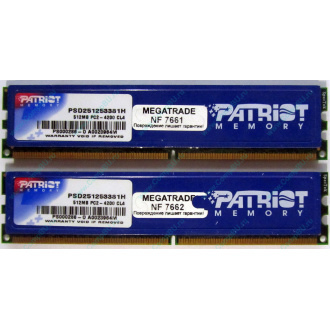 Память 1Gb (2x512Mb) DDR2 Patriot PSD251253381H pc4200 533MHz (Грозный)